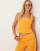 Mango - Elegante top met vierkante hals en knoopsluiting in papayakleur, deel van co-ord set - view 1