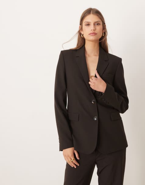 Mango – Eleganter, klassischer Blazer in Braun, Kombiteil - view 1