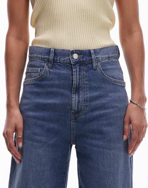 Mango - Elise - Jeans met lange pasvorm en wijde pijpen in middenblauw, 5 van 5