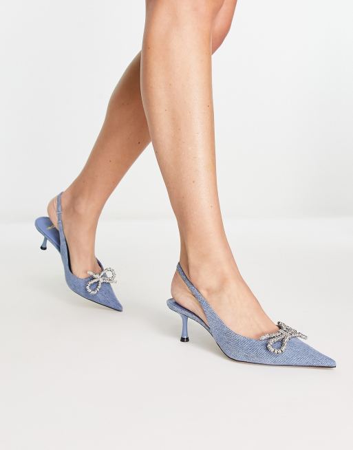 Denim heels best sale