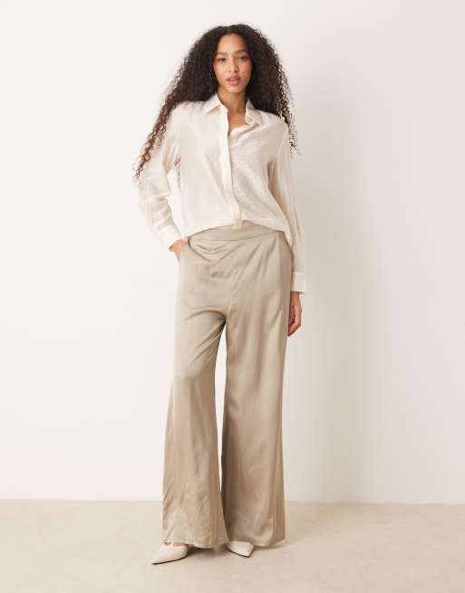 Mango embellished shirt in cream, 2 of 4
