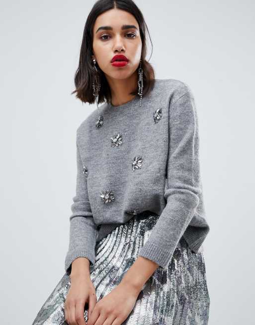 Mango hot sale grey jumper