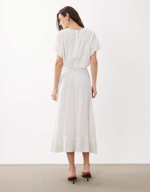 Mango embroidered maxi skirt in cream, 5 of 5