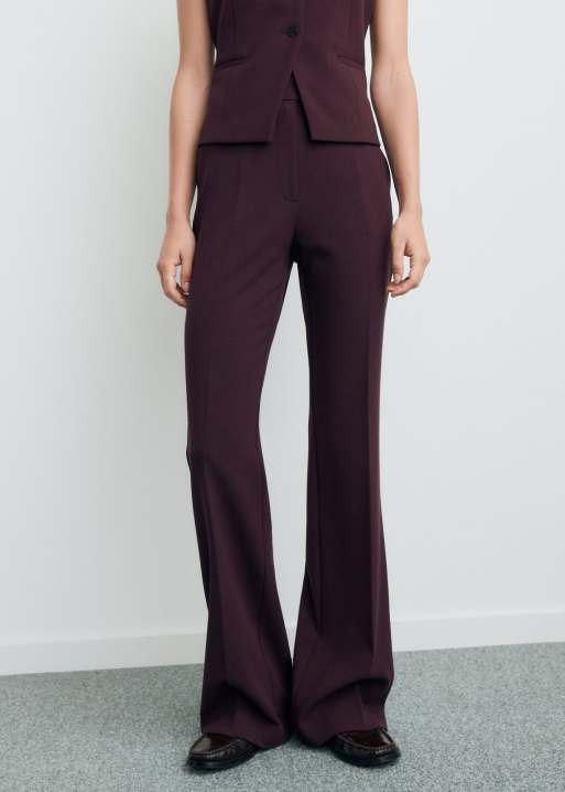 Mango Emma tailored trouser co-ord in berry, 5 of 5