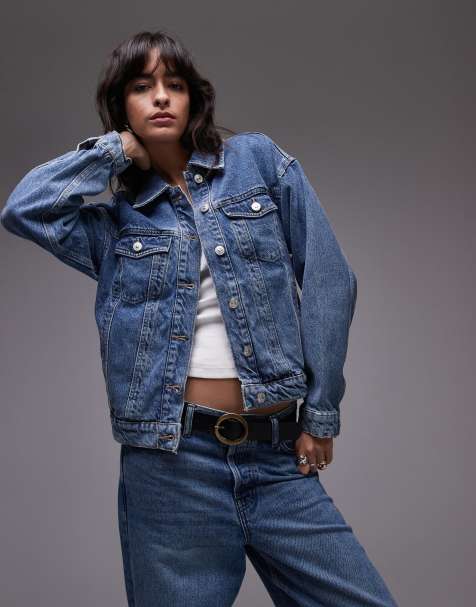 Mango - Ensemble à motif étoile avec veste en jean et jean - Bleu - view 1