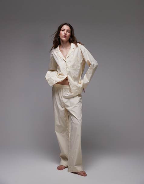 Mango - Ensemble de pyjama en coton - Babeurre - view 1