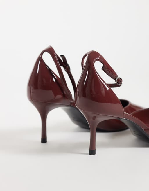 Mango escarpin à bride à la cheville à talon en marron, 2 de 4
