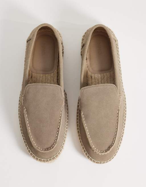 Mango - Espadrilles in vera pelle color pietra, 3 di 4