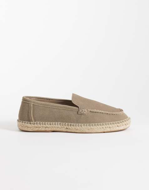 Mango - Espadrilles van echt leer in stone - view 1