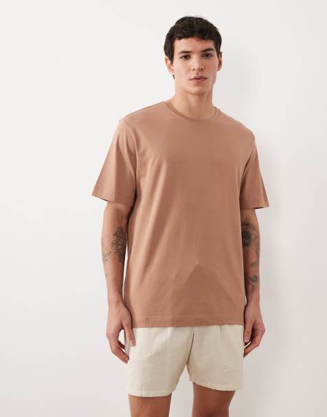 Mango essentials 100% cotton regular fit t-shirt in salmon - view 1
