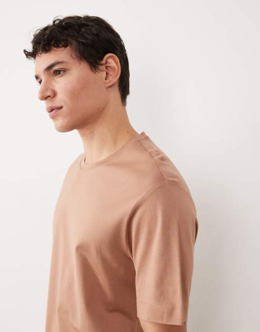 Mango Essentials – T-shirt o regularnym kroju, w kolorze łososiowym, ze 100% bawełny, 4 z 5