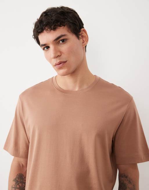 Mango Essentials – T-shirt o regularnym kroju, w kolorze łososiowym, ze 100% bawełny, 5 z 5