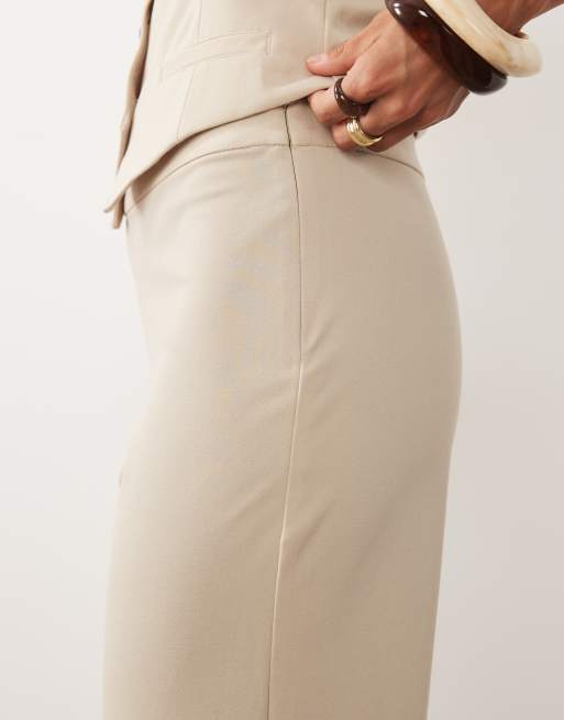 Mango - Evans - Pantalon droit d'ensemble - Beige, 2 de 5