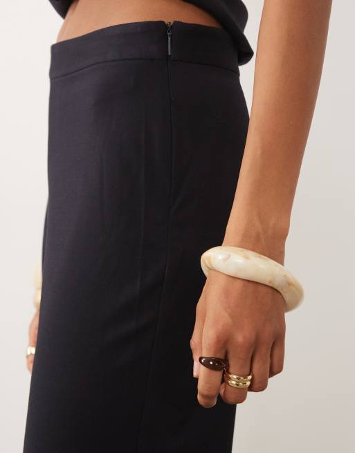 Mango Evans straight trouser co-ord in navy, 4 of 5