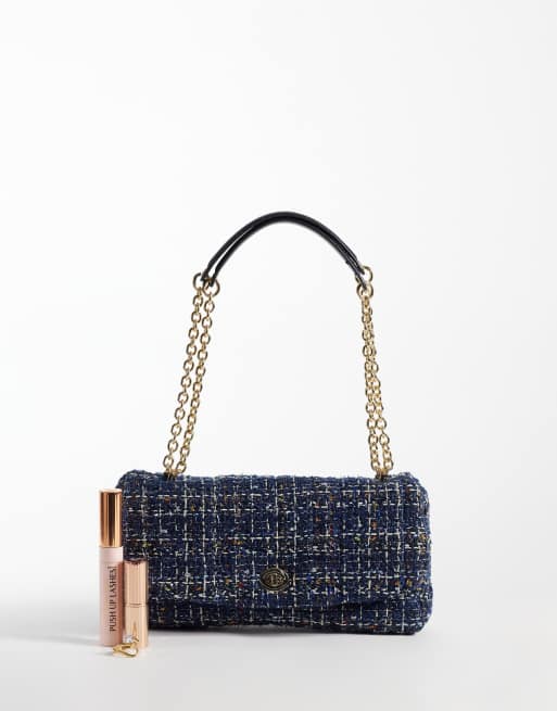 Mango fabric cross body bag in navy, 2 of 4