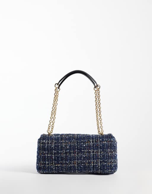 Mango fabric cross body bag in navy, 4 of 4