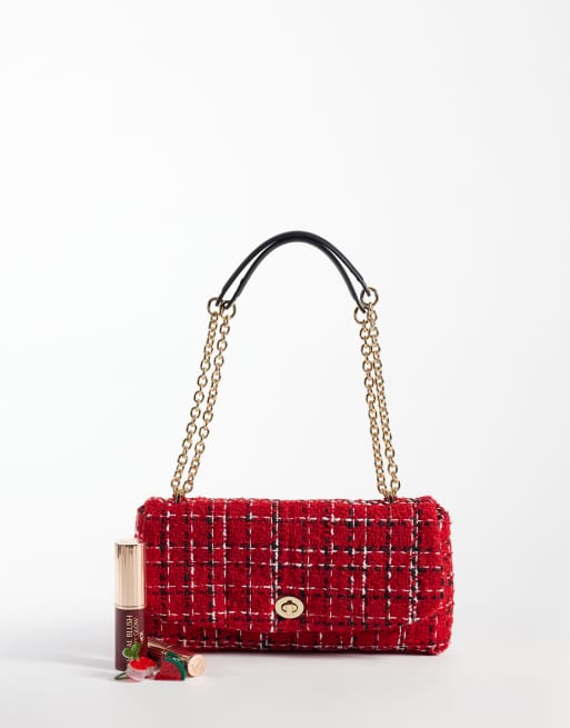 Mango fabric cross body bag in red, 2 of 4