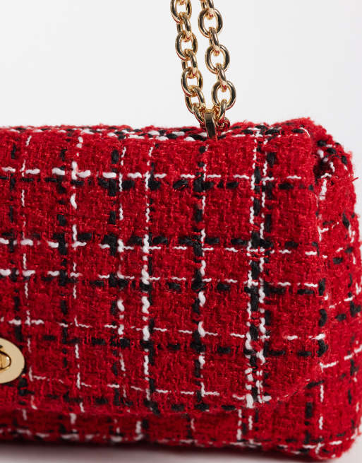 Mango fabric cross body bag in red, 3 of 4