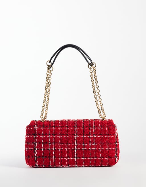 Mango fabric cross body bag in red, 4 of 4