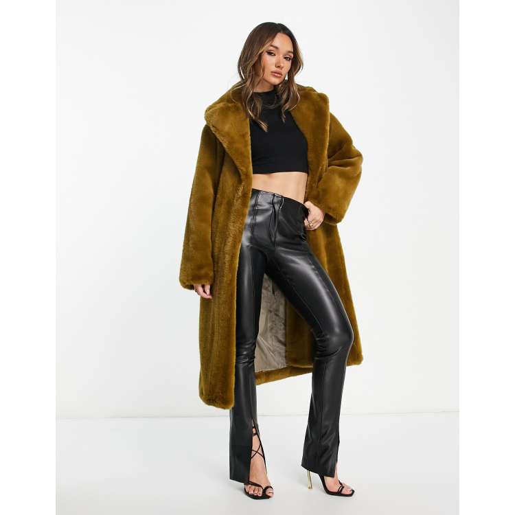 Mango blue clearance fur coat