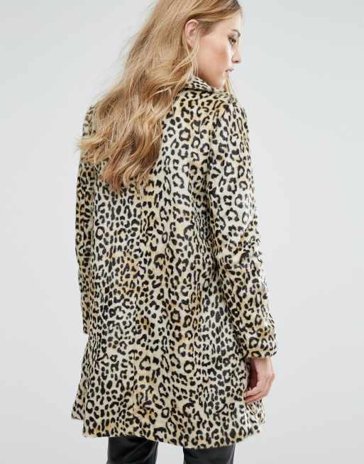 Mango animal print outlet coat