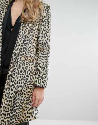 Mango leopard fur coat sale