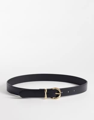 Mango Faux Leather Belt In Neutral