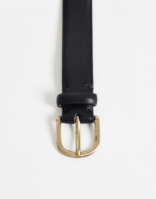 Mango faux leather belt in black, 3 of 3