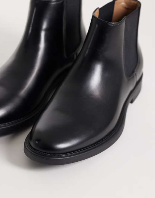 Mango faux leather chelsea boot in black, 3 of 5