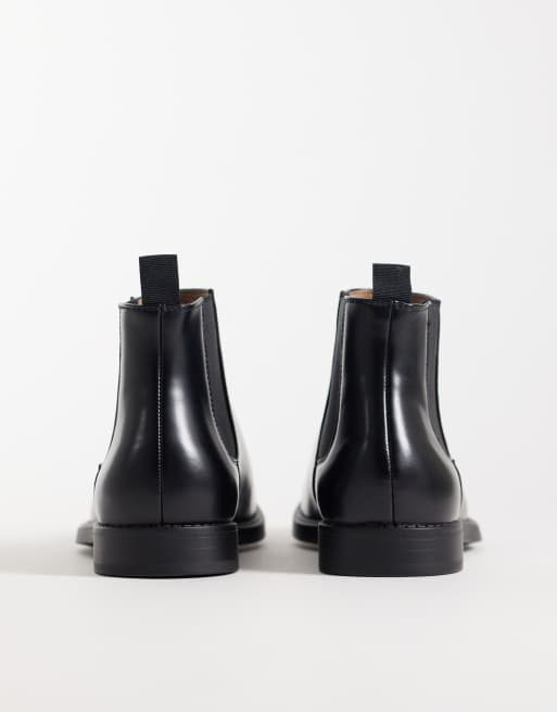 Mango faux leather chelsea boot in black, 4 of 5