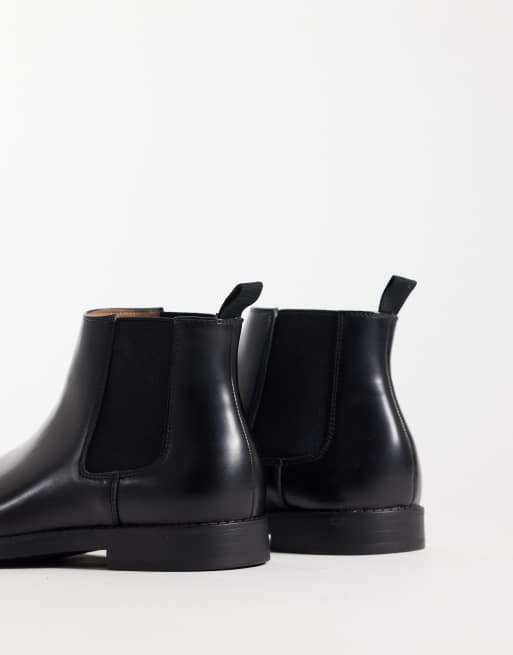 Mango faux leather chelsea boot in black, 5 of 5