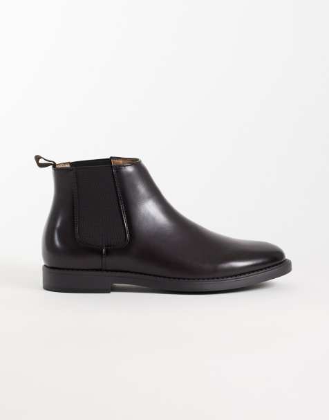 Mango faux leather chelsea boot in brown - view 1