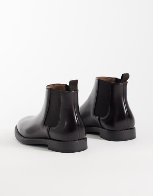 Mango faux leather chelsea boot in brown, 3 of 4
