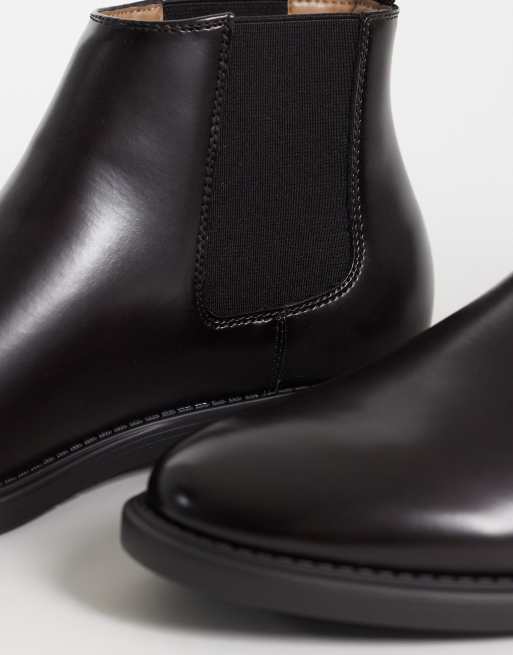 Mango faux leather chelsea boot in brown, 4 of 4