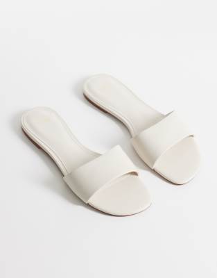  faux leather flat slider 