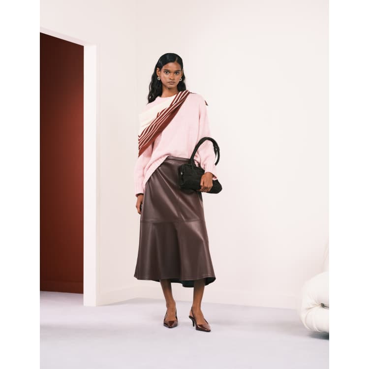 Maxi Skirt How To Wear Burgundy Leather Skirt Knee Length Burgundy