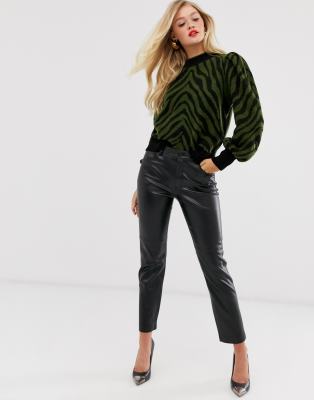 asos faux leather pants