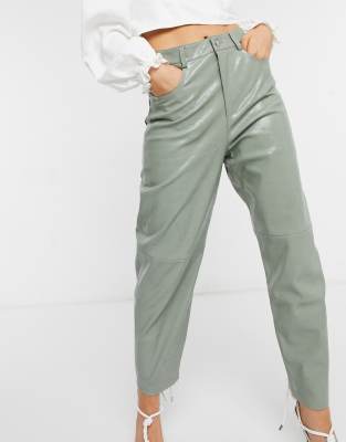 mango leather pants