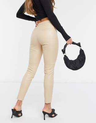 faux leather skinny