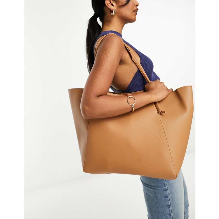 Hourglass small logo-printed textured-leather tote