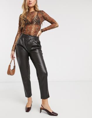 asos leather pants mens