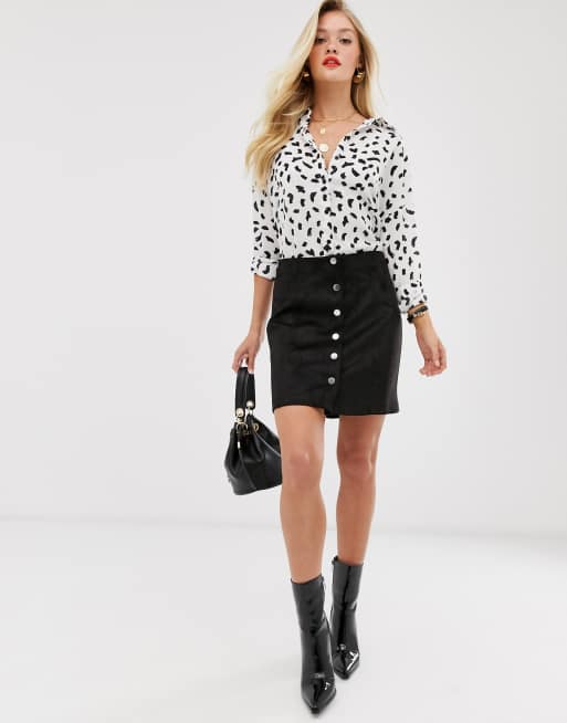 Asos suede clearance mini skirt