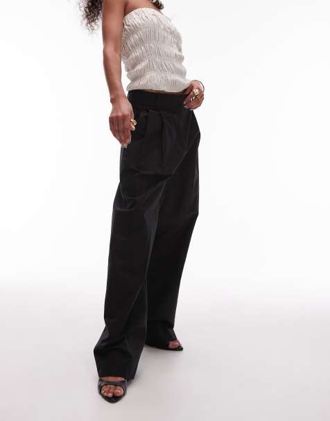 Mango featuring Kaia Gerber pleated tailored trouser in black - view 1