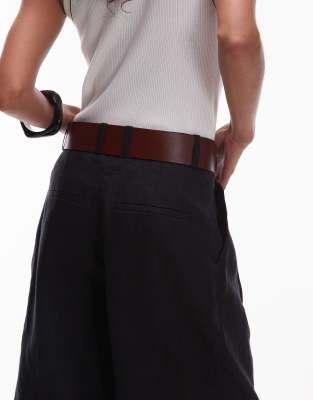 Mango Featuring Kaia Gerber Square Belt In Brown