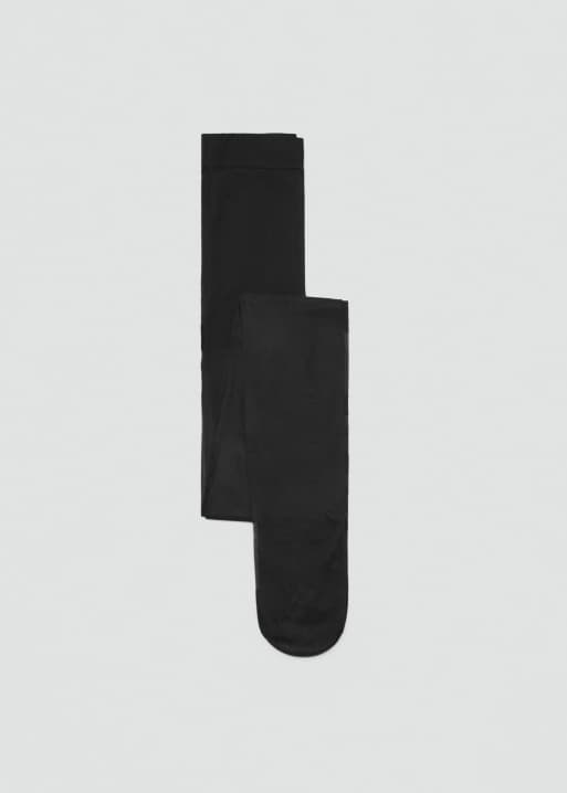 Mango featuring  Kaia Gerber tights with bow detailing in black, 3 of 3