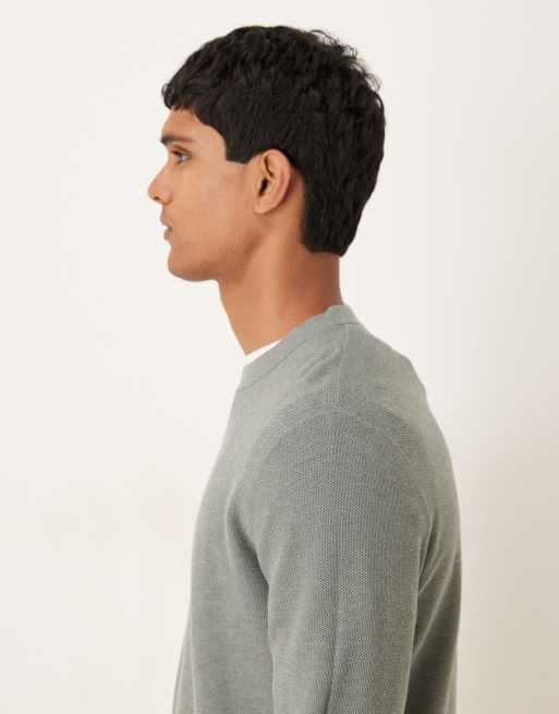 Mango – Feinstrickpullover aus Baumwollmix in Blassgrün, 4 von 5