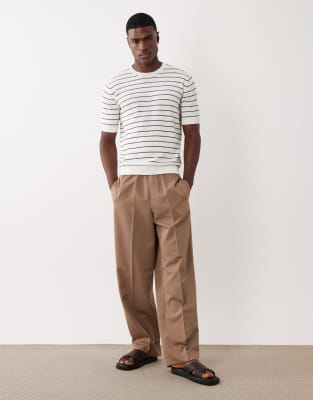 Mango Fine Knit Striped T-shirt In Multi