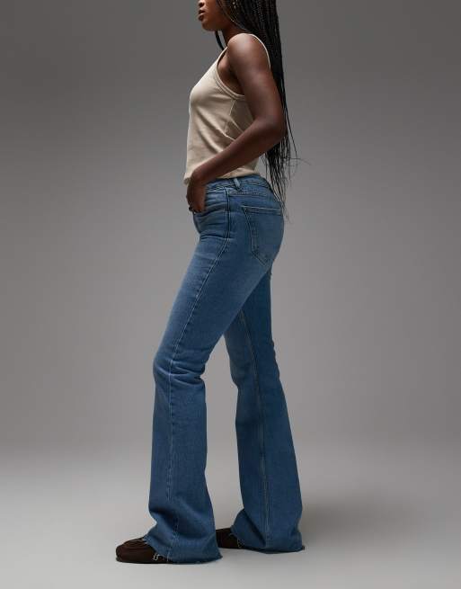Mango - Fiona - Jean droit en denim de coton avec ourlet effiloché - Bleu clair, 2 de 5