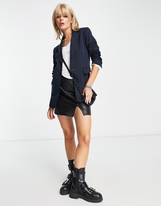 Mango hot sale navy blazer