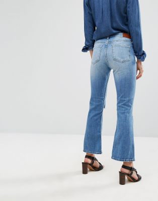 mango cropped flare jeans